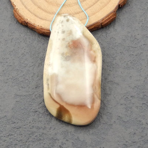 Natural Agate Pendant Bead 55x27x7mm, 19.6g