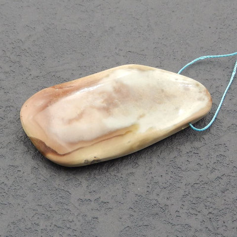 Natural Agate Pendant Bead 55x27x7mm, 19.6g