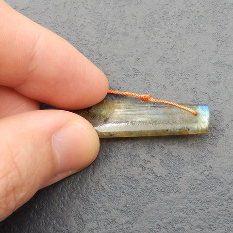 Natural Labradorite Pendant Bead 41x13x4mm, 4.6g