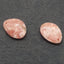 Natural Argentina Rhodochrosite Earring Beads 21*15*4mm, 6.1g