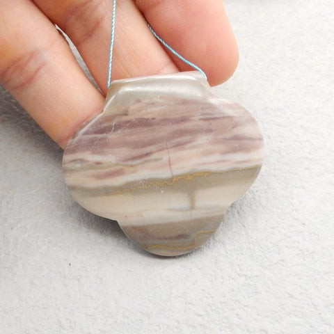 Natural Ocean Jasper Pendant Bead 49*44*7mm, 24.5g