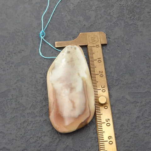 Natural Agate Pendant Bead 55x27x7mm, 19.6g