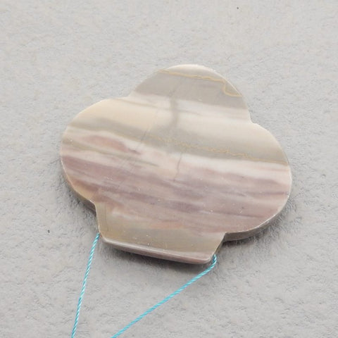 Natural Ocean Jasper Pendant Bead 49*44*7mm, 24.5g