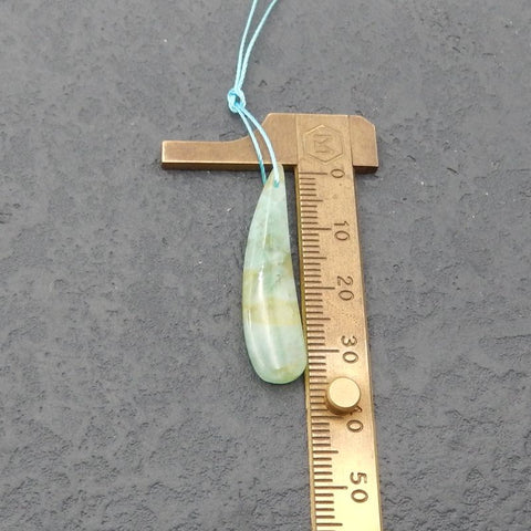 Chrysocolla 吊坠珠，36x8x5mm，2.6g