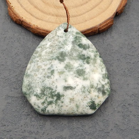 Perle pendentif agate, 45x40x7mm, 19.8g