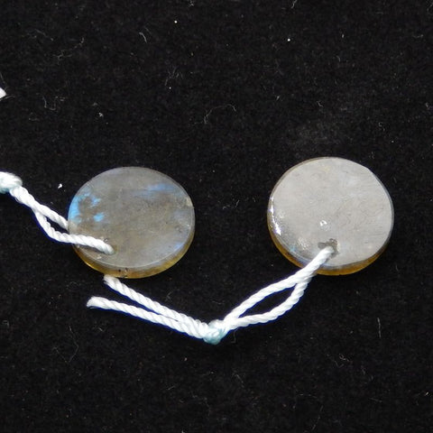 Natural Labradorite Earring Beads 15*15*7mm, 1.9g