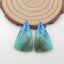 Natural Chrysocolla Earring Beads 27x16x5mm, 6.8g