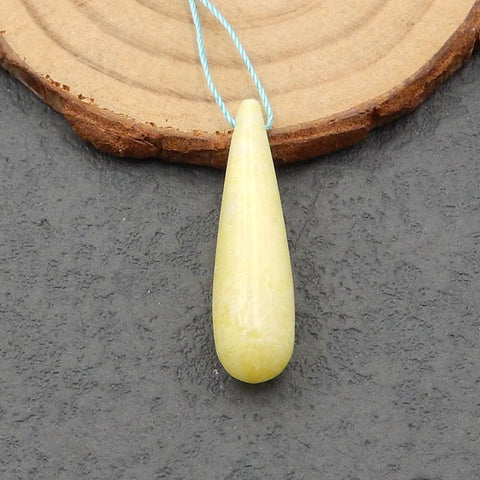 Perle pendentif serpentine, 30x8mm, 3.1g