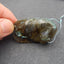 Natural Labradorite Carved tiger Pendant Bead 54x32x15mm, 28.9g