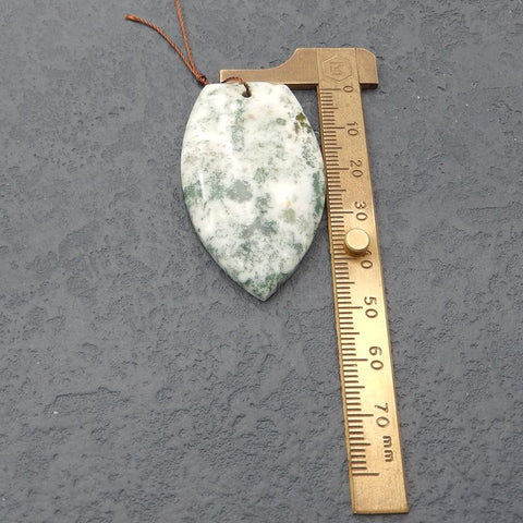 Perle pendentif agate, 49x29x7mm, 16.6g