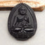 Natural Obsidian Carved Buddha Pendant Bead 48*36*13mm, 26.6g