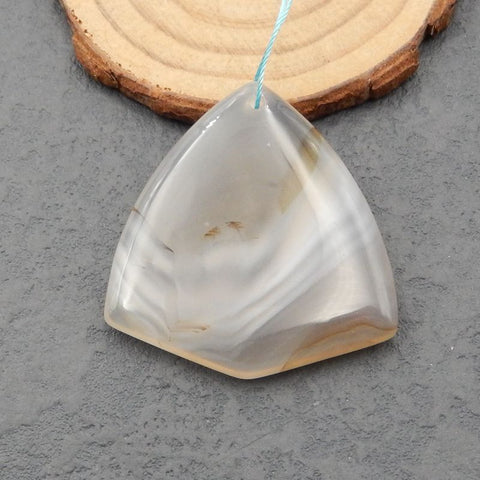 Perle pendentif en agate, 44x40x7mm, 18.8g