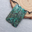 Paire de pierres de boucles d'oreilles chrysocolle rectangle pour la fabrication de boucles d'oreilles, 38x10x5mm, 9.4g