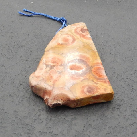 Natural Mushroom Jasper Pendant Bead 49x36x8mm, 22.3g