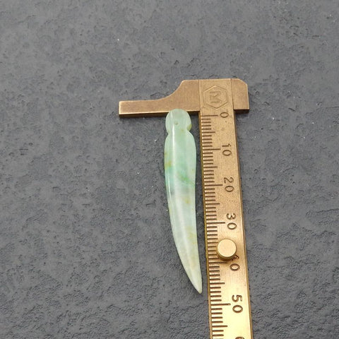 Perle pendentif chrysocolle, 49x8x6mm, 3.6g