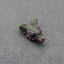 Natural Ruby and Zoisite Carved wolf head Pendant Bead 23*16*9mm, 4.6g