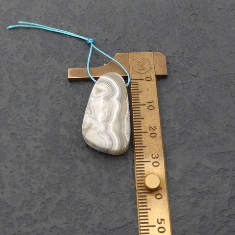 Natural Crazy Lace Agate Pendant Bead 29x16x8mm, 6.3g