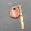 Red Creek Jasper Pendant Bead, Pendentif grand trou, 48x47x5mm, 17g