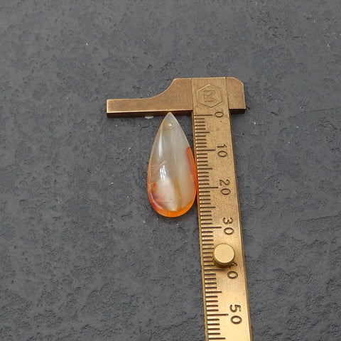 Natural Red Agate Pendant Bead 28x11x4mm, 2.0g