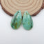 Paire de Boucles d'Oreilles en Pierres Précieuses Chrysocolle Naturelle, 28x15x5mm 6.5g