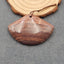 Natural Wood stone Pendant Bead 35x50x8mm, 16.6g