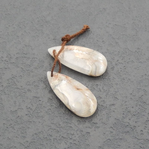 Natural Crazy Lace Agate Teardrop Boucles d'oreilles Stone Pair, pierre pour la fabrication de boucles d'oreilles, 29x10x5mm, 4.3g