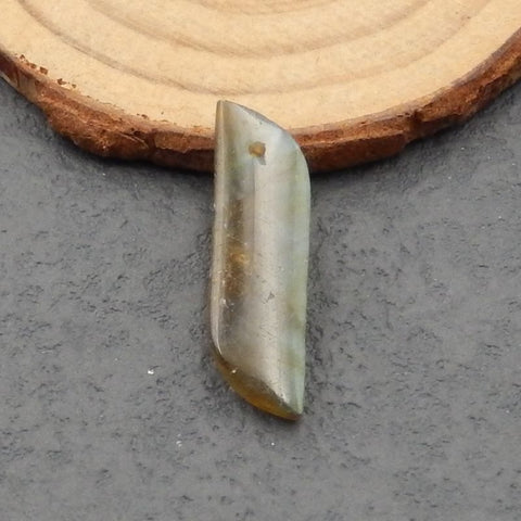 拉长石吊坠珠，28x8x4mm，2.2g