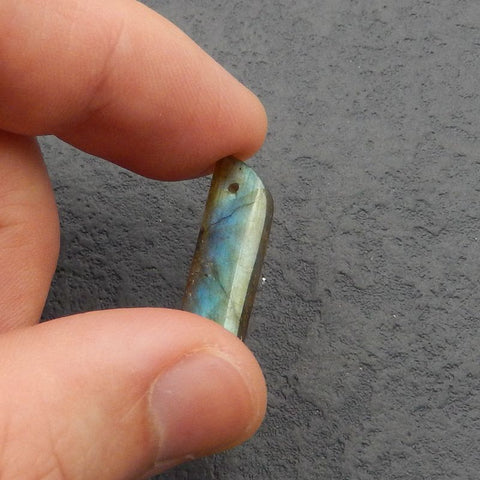 Natural Labradorite Pendant Bead 28x8x4mm, 2.2g