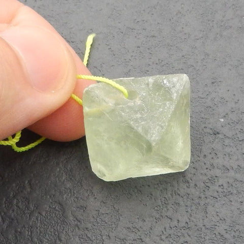 Perle pendentif en fluorite, 27x20mm, 15g