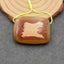 Natural Owyhee Jasper Pendant Bead 32x24x7mm, 10.2g