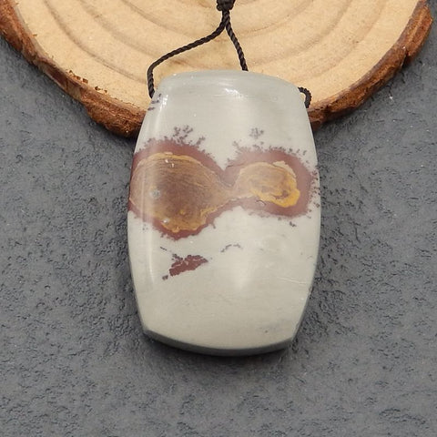 Perle pendentif en pierre gemme naturelle Chohua Jasper, 38x25x10mm, 18.5g