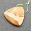 Natural Biggs Jasper Pendant Bead 41x40x7mm, 18g