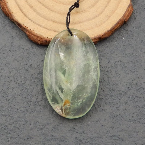 Natural Fluorite Pendant Bead 41x25x9mm, 16.8g