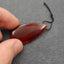 Natural Red Agate Pendant Bead 44x22x4mm, 7.1g