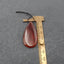 Natural Red Agate Pendant Bead 44x22x4mm, 7.1g