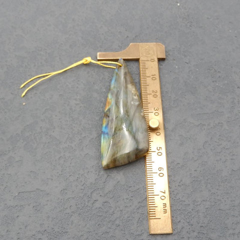 Perle pendentif en labradorite naturelle, pendentif en pierres précieuses naturelles Vente en ligne ! - 60x22x7MM