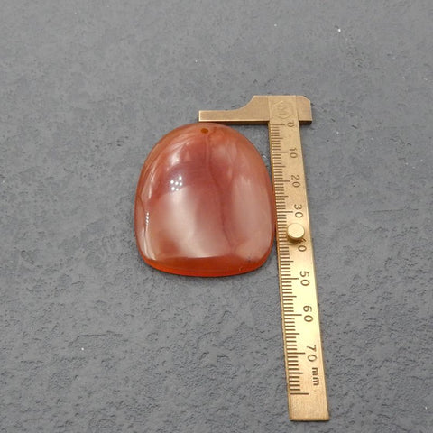 Natural Red Agate Pendant Bead 50x40x6mm, 24.2g