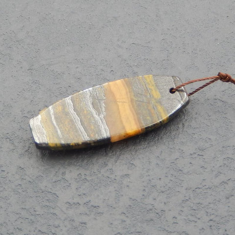 天然铁虎眼宝石吊珠，42x16x6mm，8.7g