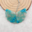 Natural Carved Chrysocolla Gemstone Leaf Earring Beads,20x32x5mm,8.4g