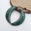 Paire de Boucles d'Oreilles Lune Percée Chrysocolle Naturelle 34x20x4mm,6g