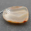 Perle pendentif en agate de dentelle naturelle, 50 x 40 x 9 mm, 30,7 g