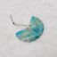 Natural Carved Chrysocolla Gemstone Leaf Earring Beads,20x32x5mm,8.4g