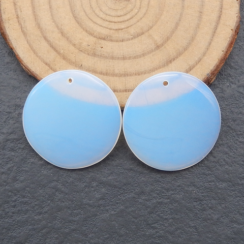 Opalite Gemstone Round Earrings Bead,26x2mm,6.4g