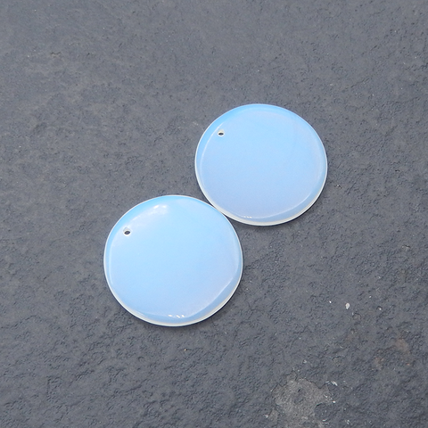 Opalite Gemstone Round Earrings Bead,26x2mm,6.4g