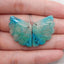 Natural Carved Chrysocolla Gemstone Leaf Earring Beads,20x32x5mm,8.4g