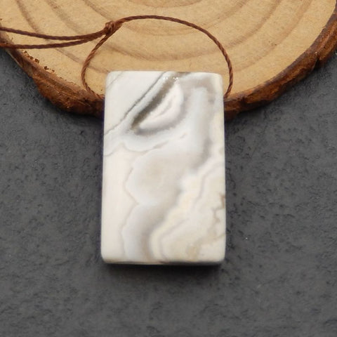 Natural Ocean Jasper Pendant Bead 29x18x8mm, 8.7g