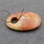 Natural Red Creek Jasper Pendant Bead 50x31x7mm, 16.2g