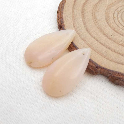 Natural Pink Opal Earring Beads 23X12X4mm, 3.1g