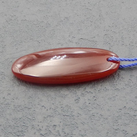 Perle pendentif en agate rouge, 36 x 13 x 4 mm, 3,8 g