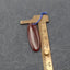 Natural Red Agate Pendant Bead 36x13x4mm, 3.8g